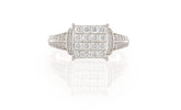 Luxury Design 925 Sterling Silver Affordable Wedding Engagement Bridal Ring studded with CZ